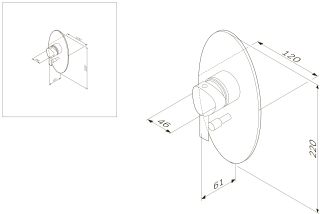 Смеситель Am.Pm Awe F1585000 для душа встраиваемый